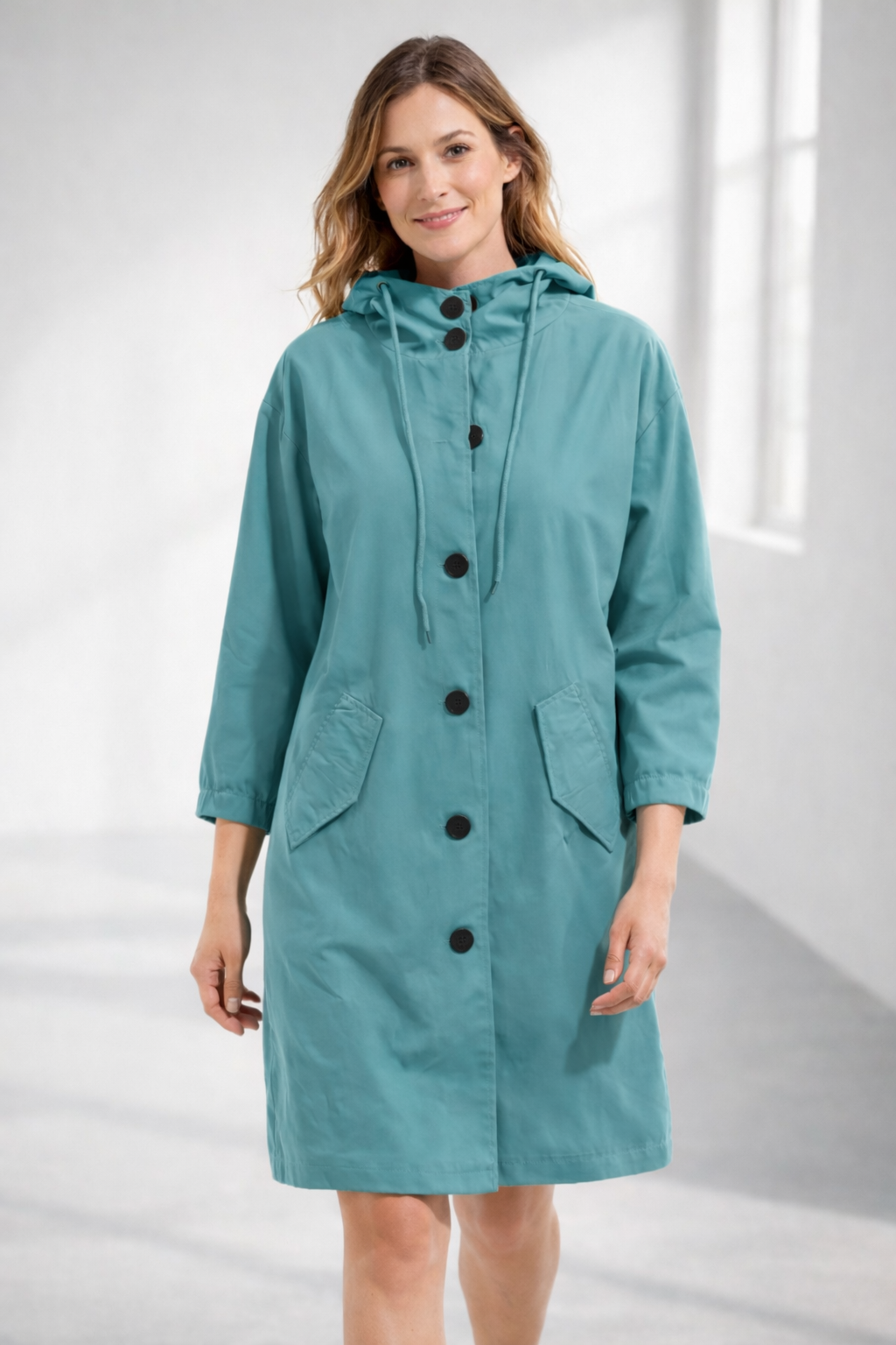 Veste trench à capuche Euroselle Everyday pour un style décontracté