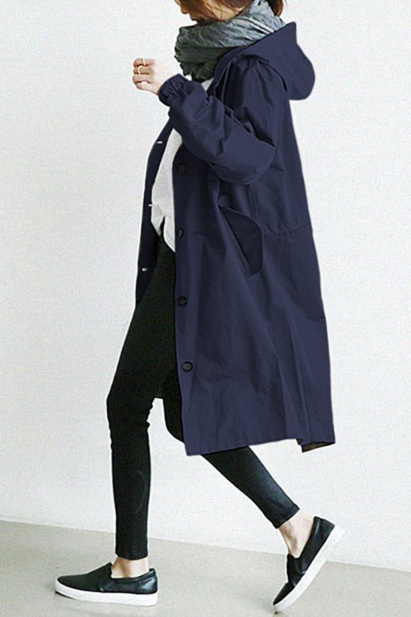 Veste trench à capuche Euroselle Everyday pour un style décontracté