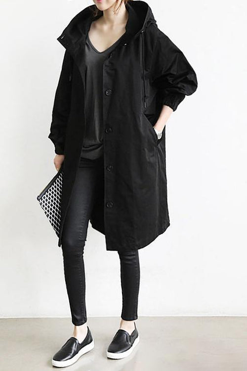 Veste trench à capuche Euroselle Everyday pour un style décontracté