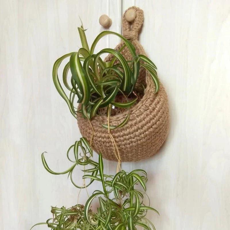 Wandmontierter Obst-Organizer aus Seil, 14 Zoll – Aufbewahrung aus Naturfasern