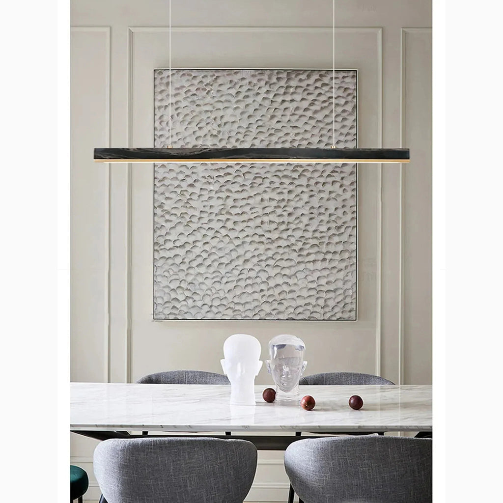 Liora Modern Pendant Light With Marble Accents For Dining