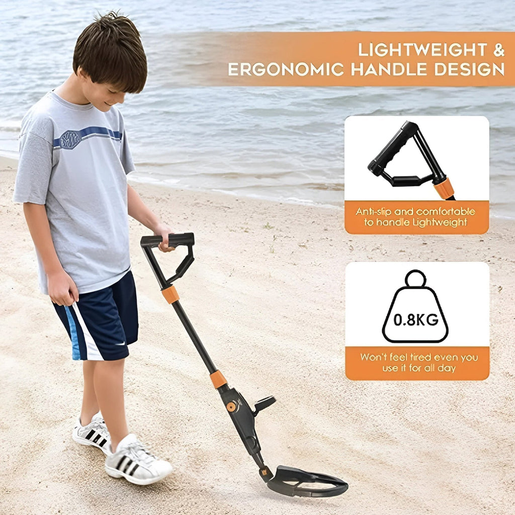 Verstellbarer Metalldetektor für Kinder — Wasserdichte Spule, Ziel-ID-Modus